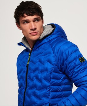 Superdry Down Radar Mix Quilted Férfi Kabát Kék | GAYUE0214